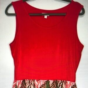 Red Sleeveless Women's Top